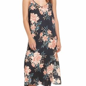 Dreamy garden midi slip dress